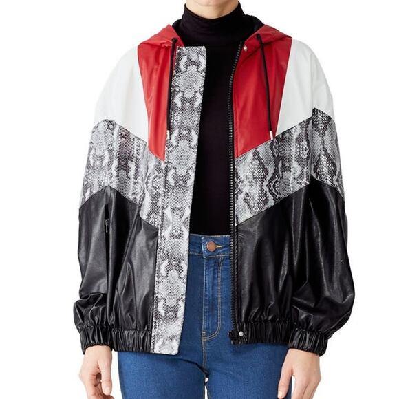 MSGM Jackets & Blazers - MSGM Snakeskin Colorblock Jacket 44